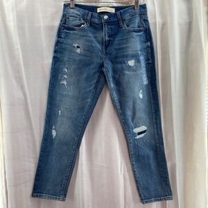 Gap‎ 1969 Best Girlfriend Jeans Size 25R Distressed Light Wash Denim NWOT